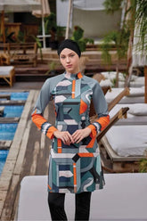 Rozamay Burkini Swimsuit 9023  Voile